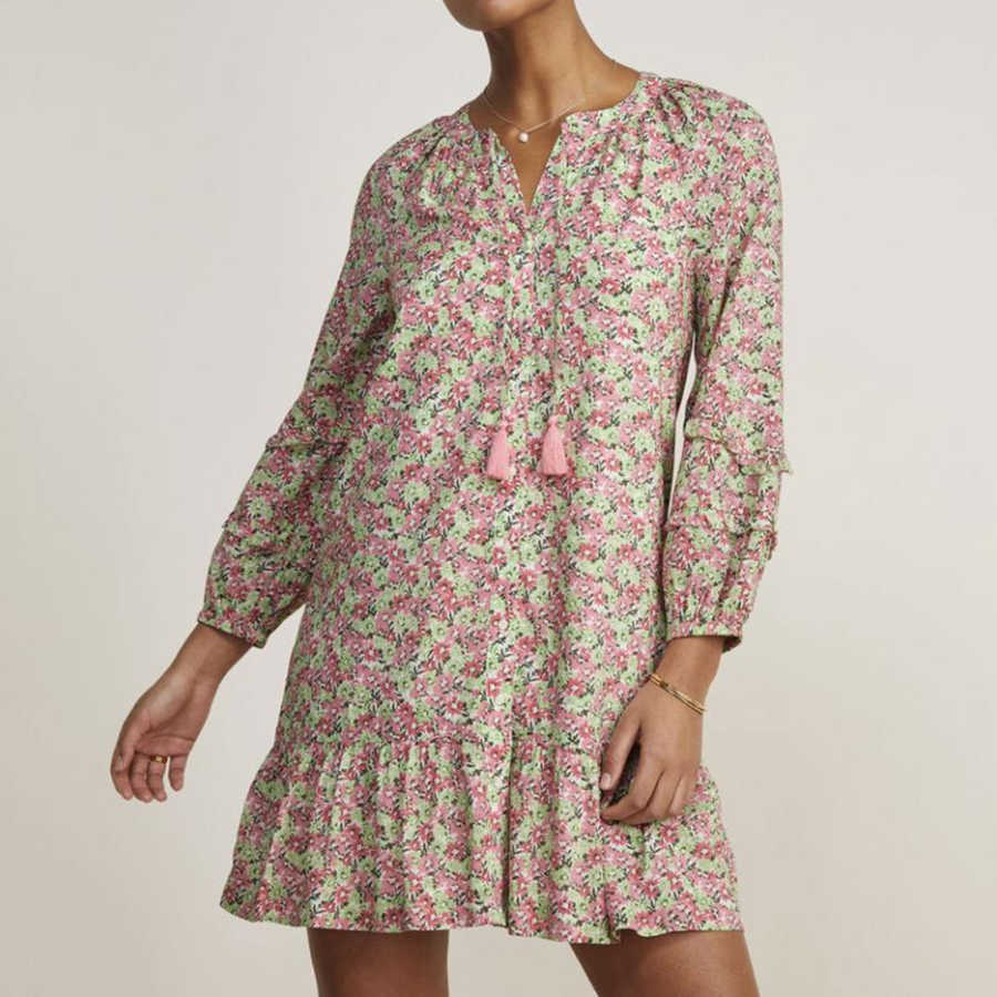 Vestido Corto VY Ruffle Tunic SB FLORAL MARSH