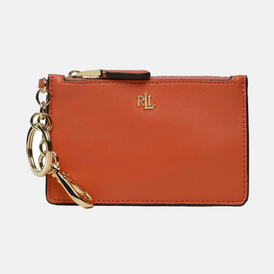 Tarjetero Ralph Lauren - ZIP Card Case Small Portside Coral