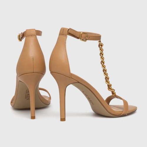 Sandalia de Tacón - Ralph Lauren Kate Sandals Heel Sandal - Beige - Imagen 3