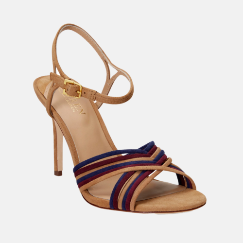 Sandalias de Tacon - Ralph Lauren Madelaine-Sandals-Heel Camel - Imagen 3