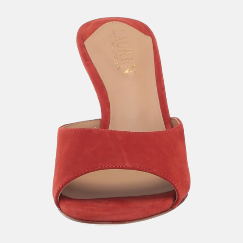 Chancleta de Tacon Ralph Lauren - Lyanna Sandals Heel Red Sun - Imagen 2