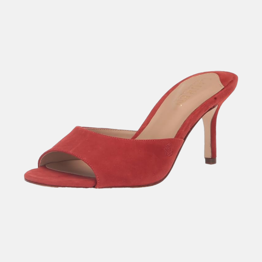 Chancleta de Tacon Ralph Lauren - Lyanna Sandals Heel Red Sun