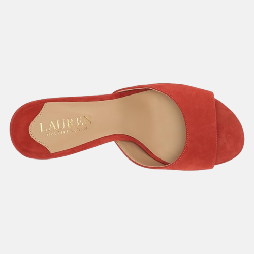 Chancleta de Tacon Ralph Lauren - Lyanna Sandals Heel Red Sun - Imagen 4