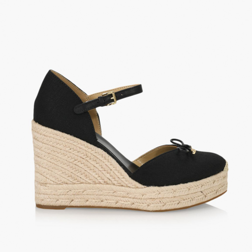 Alpargatas de cuña MK Nori Canvas Wedge Espadrille Black - Imagen 2