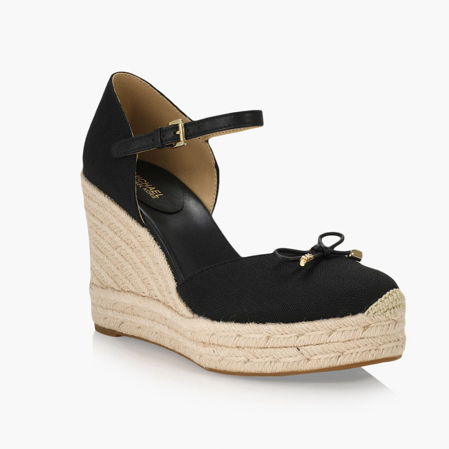 Alpargatas de cuña MK Nori Canvas Wedge Espadrille Black