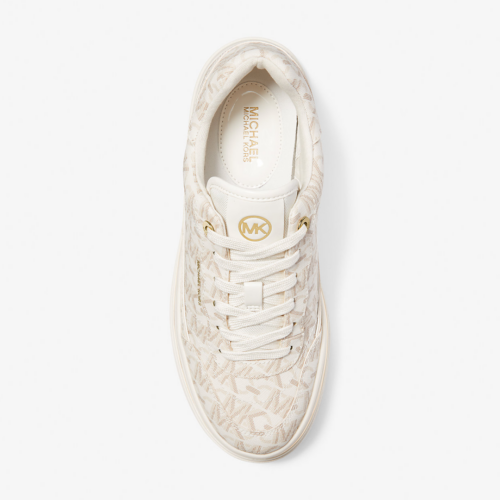 Sneakers ML Hayes Metallic Empire Monogram and Leather Trainer Vainilla - Imagen 2