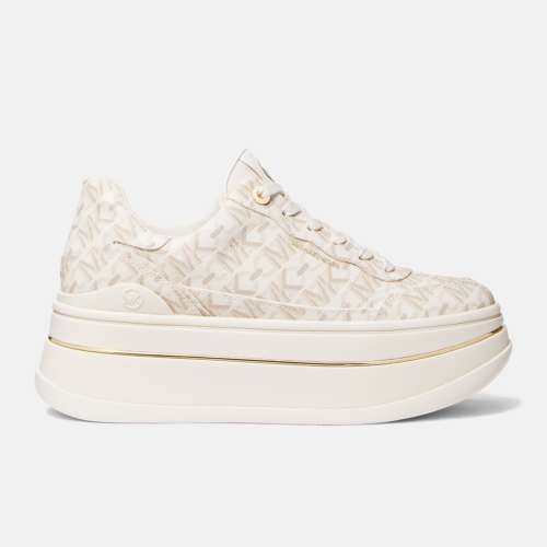 Sneakers ML Hayes Metallic Empire Monogram and Leather Trainer Vainilla - Imagen 3