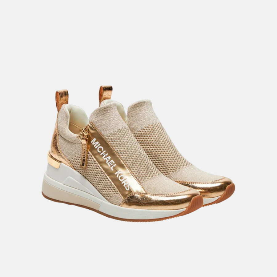 Sneaker Willis Metallic Stretch Knit Trainer Gold